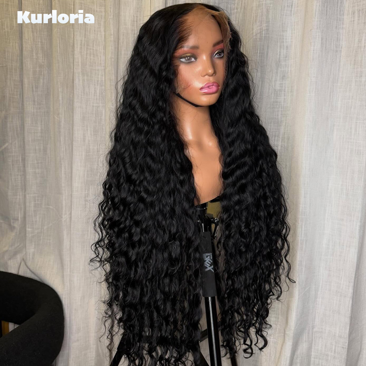 500 Density Deep Wave Natural  - đánh giá và giá Glueless Wear And Go Human Hair Wig
