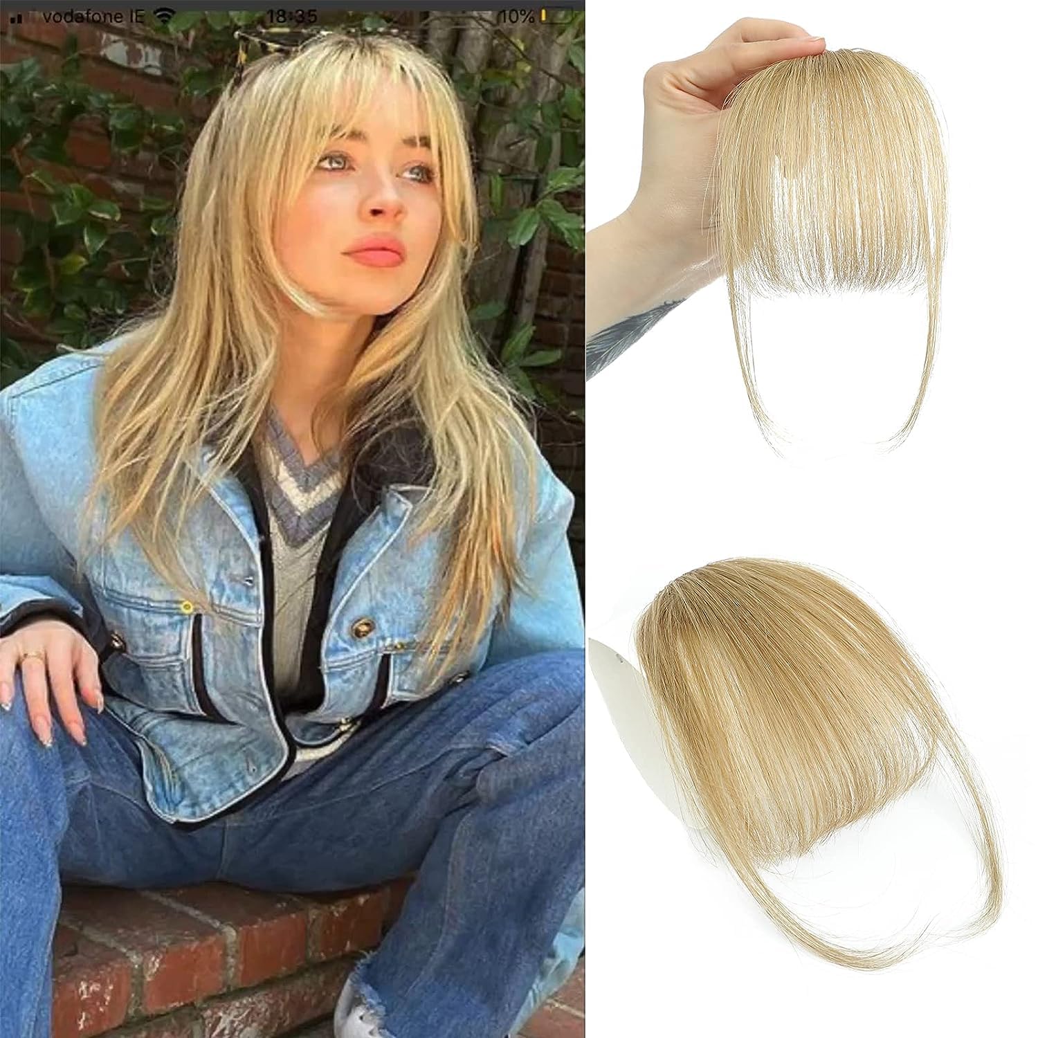 100% Human Hair Wispy Bangs Cl - đánh giá và giá Seamless Clip In Hair Extensions Human Hair