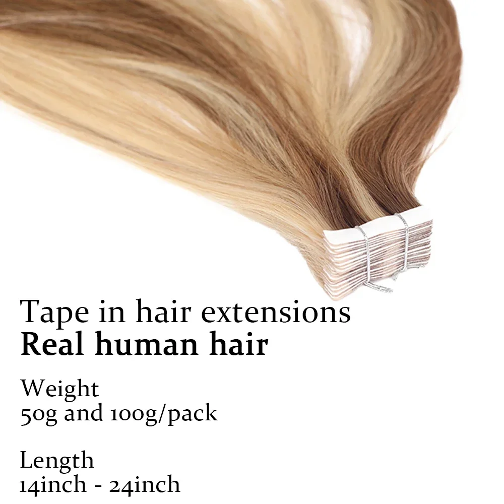 Tape In 100% Real Remy Human H - đánh giá và giá Invisible Tape In Extensions Real Hair