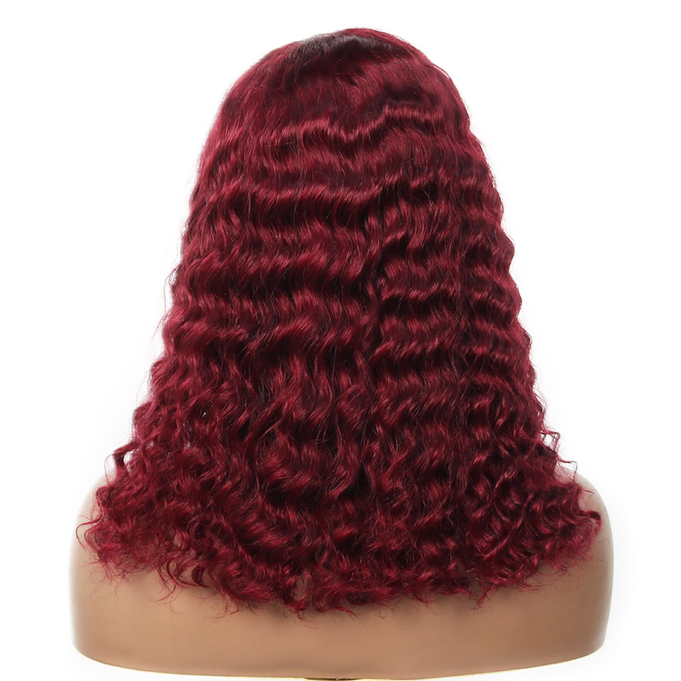 99j Burgundy Deep Bob Wig Huma - đánh giá và giá Pre Parted 13X4 Lace Front Bob Wig