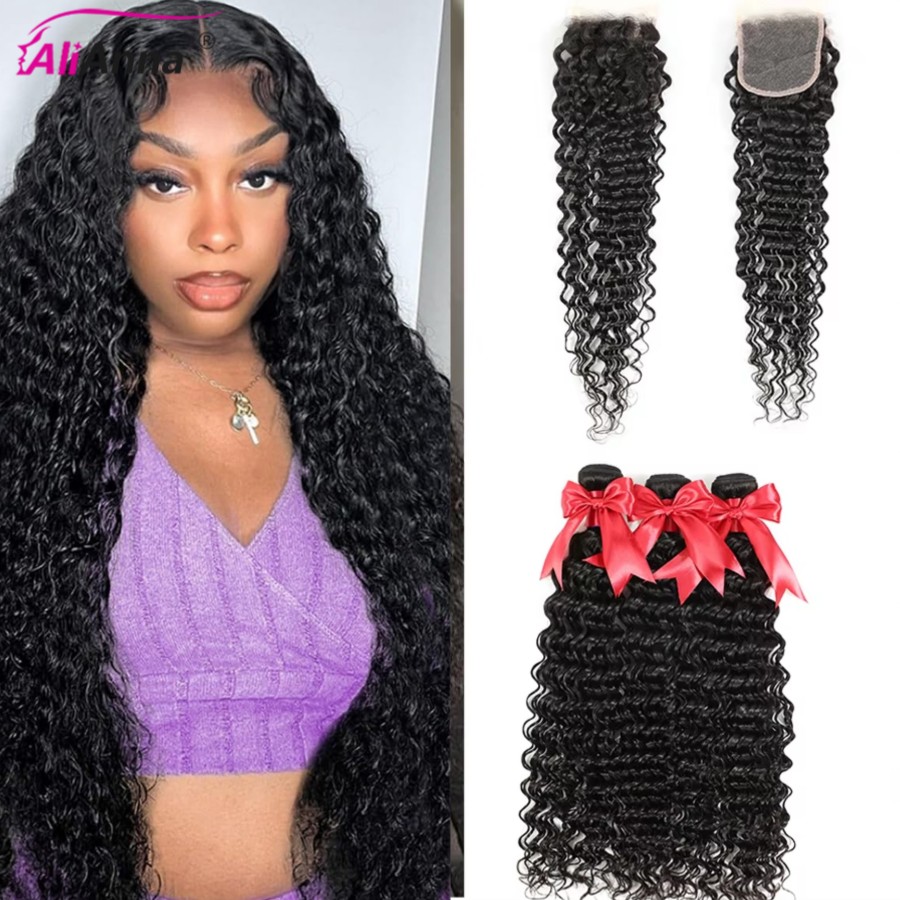 Deep Wave Bundles With 4x4 Clo - đánh giá và giá Deep Wave 3 Bundles With Closure
