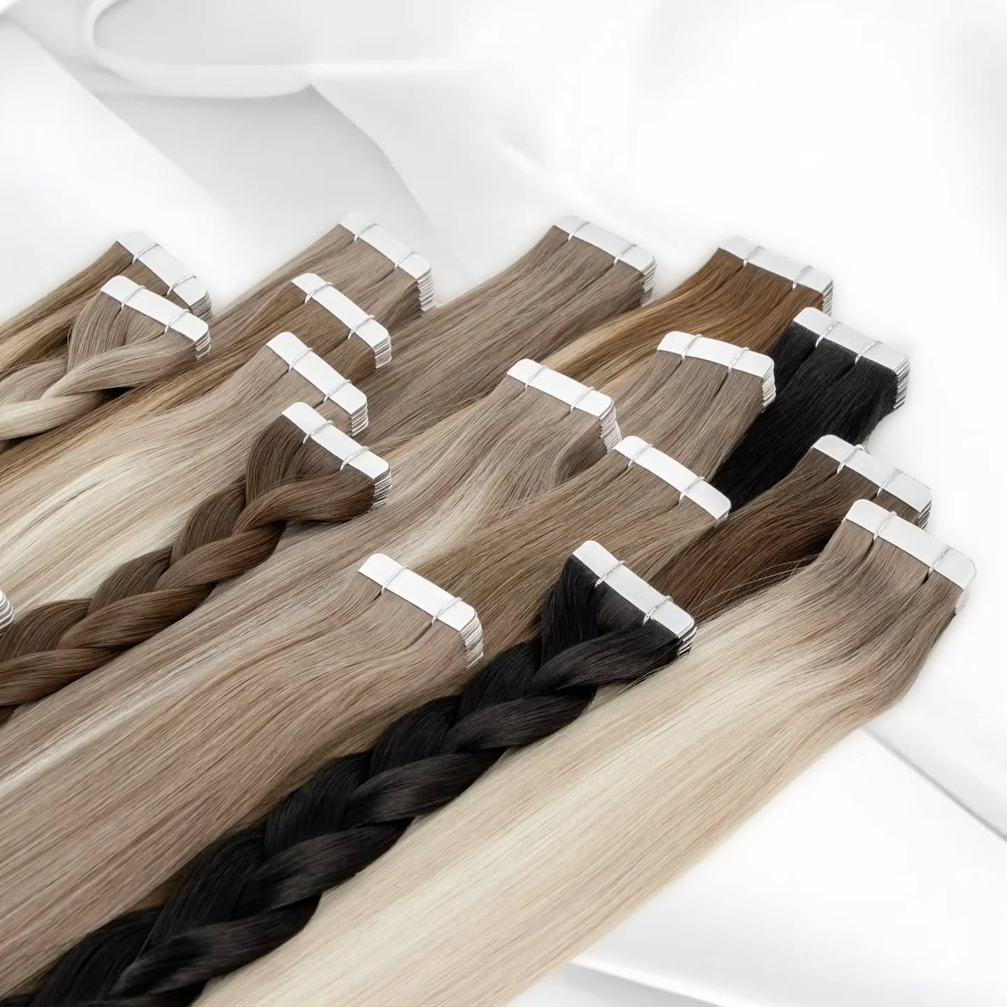 100% Remy Human Hair Straight  - đánh giá và giá Invisible Tape In Extensions Real Hair