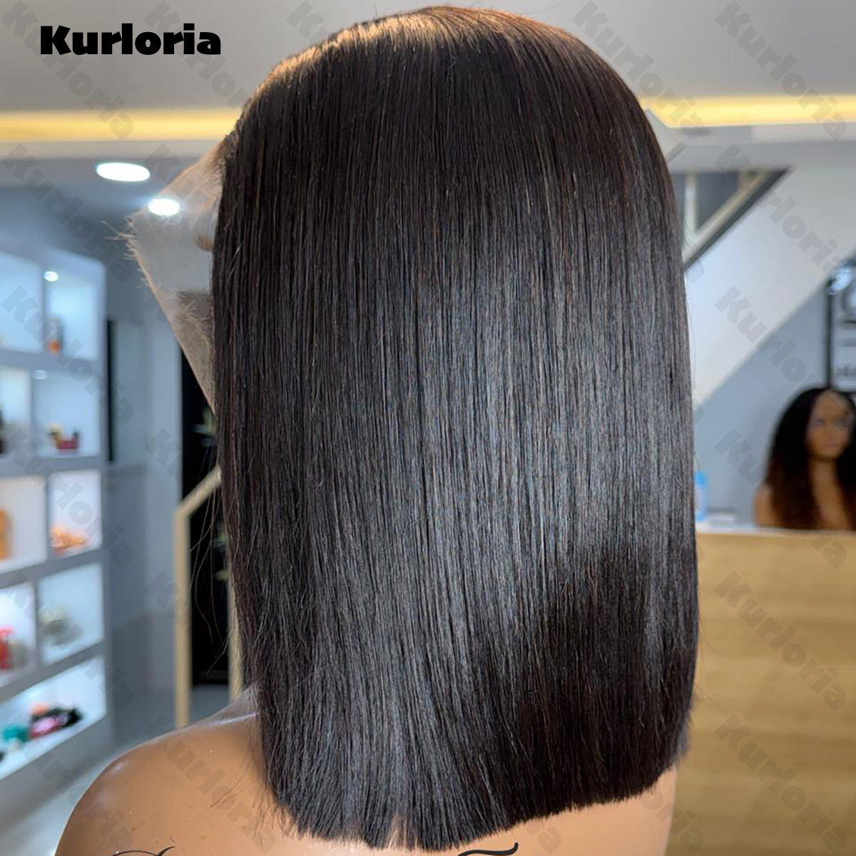 Straight Bob Wig Natural Black - đánh giá và giá Glueless Wear And Go Human Hair Wig
