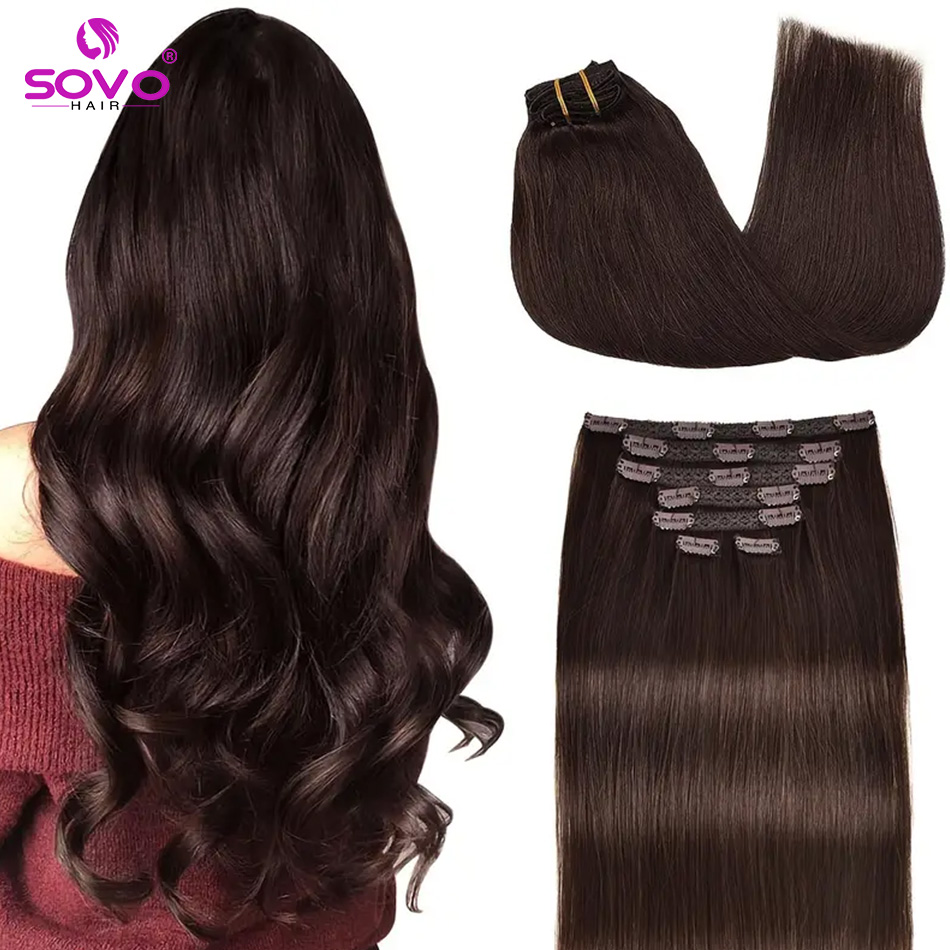 Clip-In Hair Extensions 100% R - đánh giá và giá Seamless Clip In Hair Extensions Human Hair