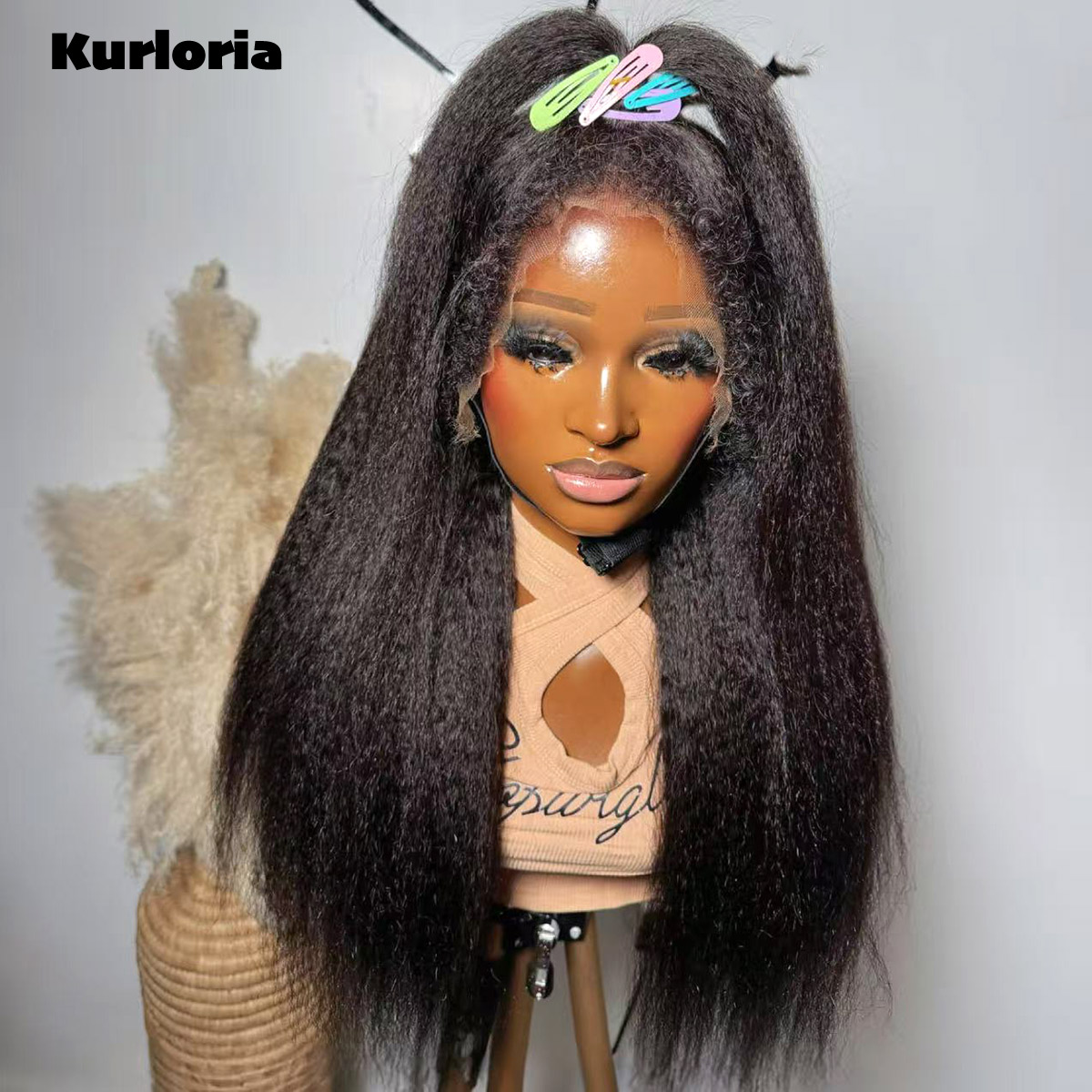 Natural Black 400 Density Kink - đánh giá và giá Glueless Wear And Go Human Hair Wig